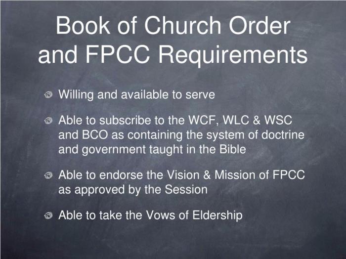 Pca book of church order