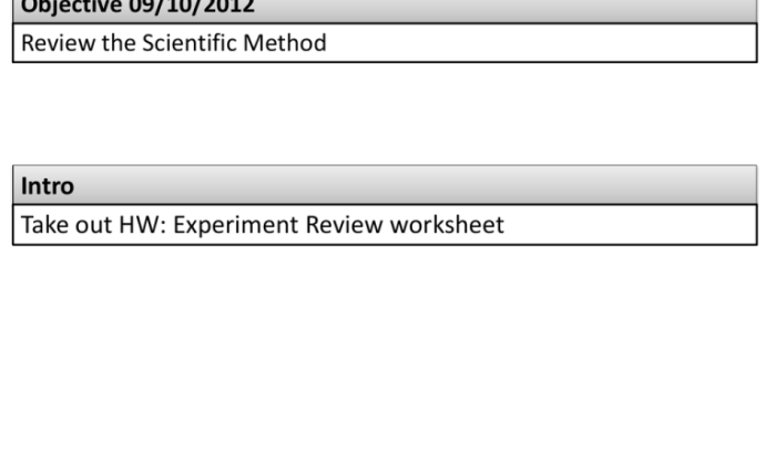 Redi's experiment worksheet answer key