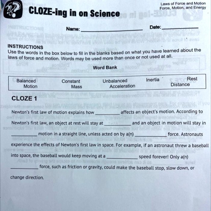 Cloze-ing in on science answer key