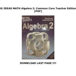 Big ideas math algebra 2 answer key pdf