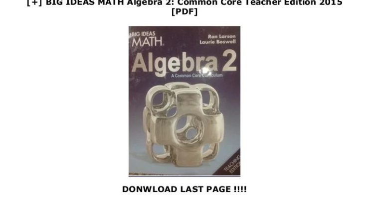 Big ideas math algebra 2 answer key pdf