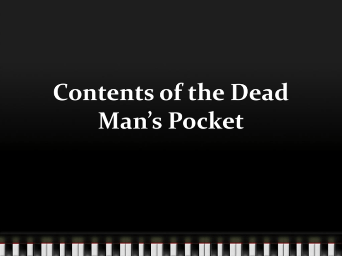 Contents of the dead man's pocket jack finney