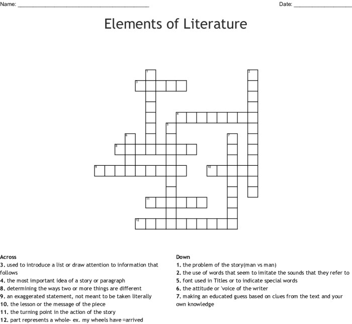 You and i will enjoy some literature crossword