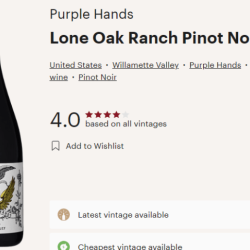 Purple hands pinot noir willamette valley lone oak ranch